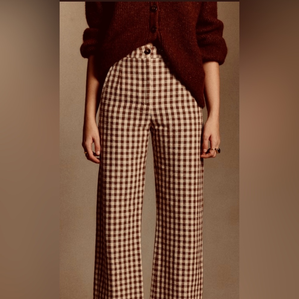 🙊 5/$30 Brown Checkered Women's Pants